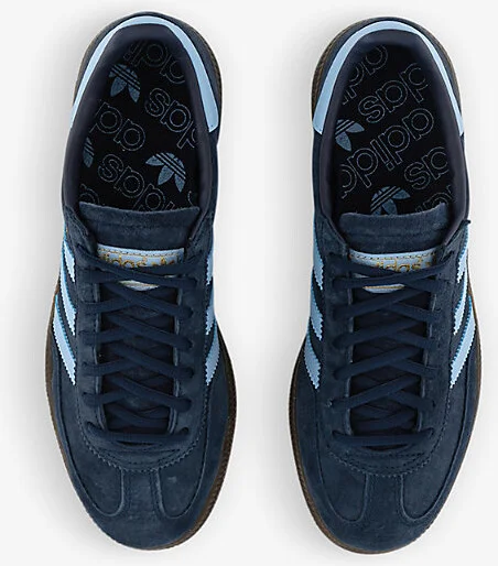 Mens Navy Sky Gum Handball Spezial Suede Low-Top Trainers 3.5 - Image 2