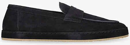 Mens Navy Slip-On Suede Loafers Eur 46 / 12 Uk Men