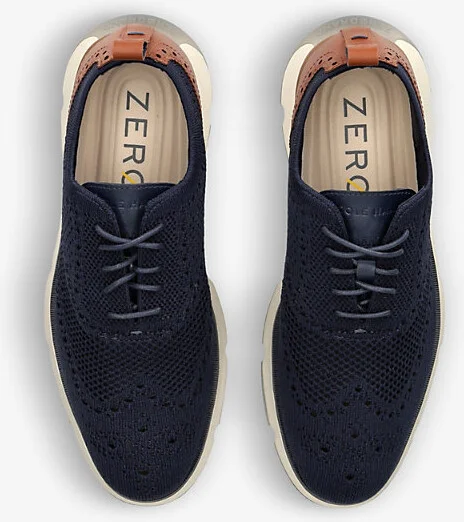 Mens Navy Zerogrand Stitchlite Knitted Oxford Shoes Eur 41 / 7 Uk Men - Image 2