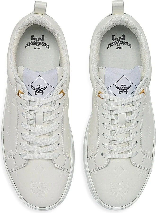 Men's Neo Derby Leather Sneakers - Egret - Size 7 - Image 4