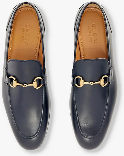Mens Nero Jordaan Horsebit-Embellished Leather Loafers Eur 45 / 11 Uk Men - Image 2