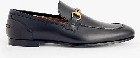 Mens Nero Jordaan Horsebit-Embellished Leather Loafers Eur 45 / 11 Uk Men