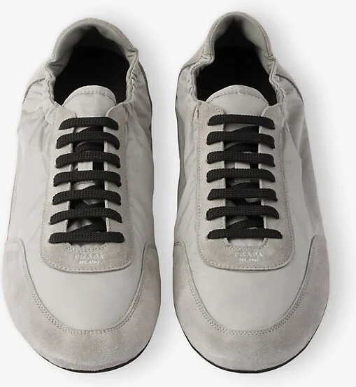 Mens Neutral Collapse Re-Nylon and Suede Low-Top Trainers Eur 45.5 / 11.5 Uk Men - Image 5