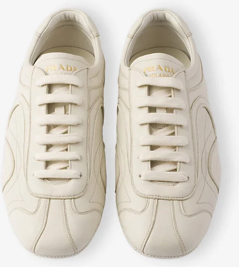 Mens Neutral Montecarlo Re-Edition 2005 Antiqued Leather Low-Top Trainers Eur 43.5 / 9.5 Uk Men - Image 2