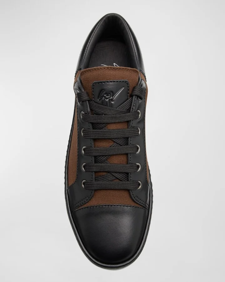 Men's Nevada Textile and Leather Low-Top Sneakers - Image 2