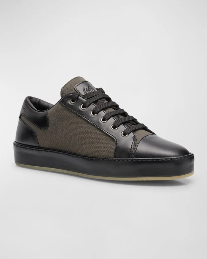 Men's Nevada Textile and Leather Low-Top Sneakers - Image 10