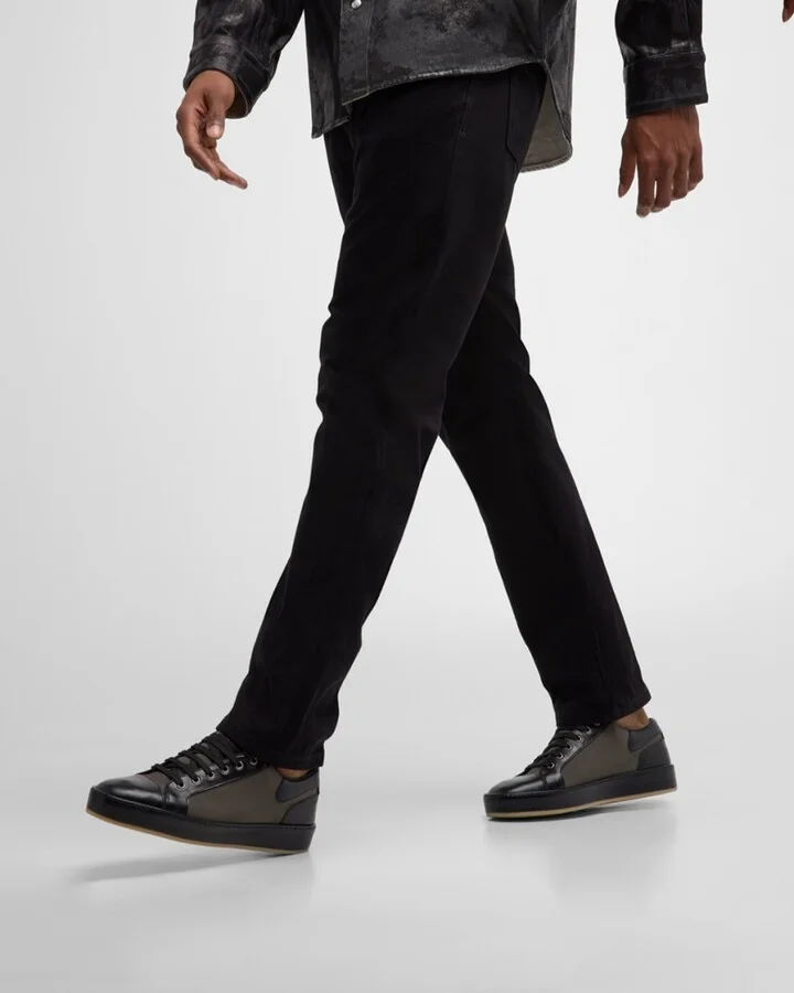 Men's Nevada Textile and Leather Low-Top Sneakers - Image 11