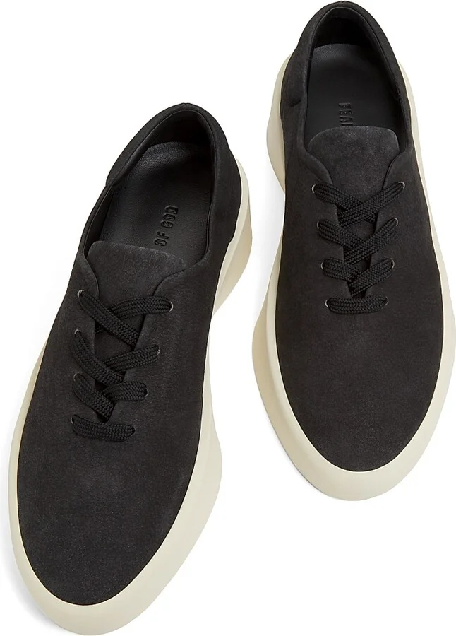 Men's New 101 Low-Top Suede Sneakers - Black - Size 7 - Image 4
