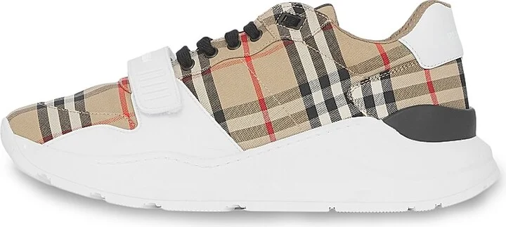 Men's New Ramsey Check Sneakers - Archive Beige - Size 6 - Image 2