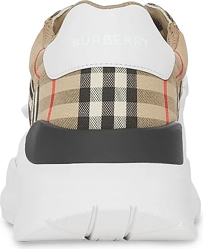 Men's New Ramsey Check Sneakers - Archive Beige - Size 6 - Image 3