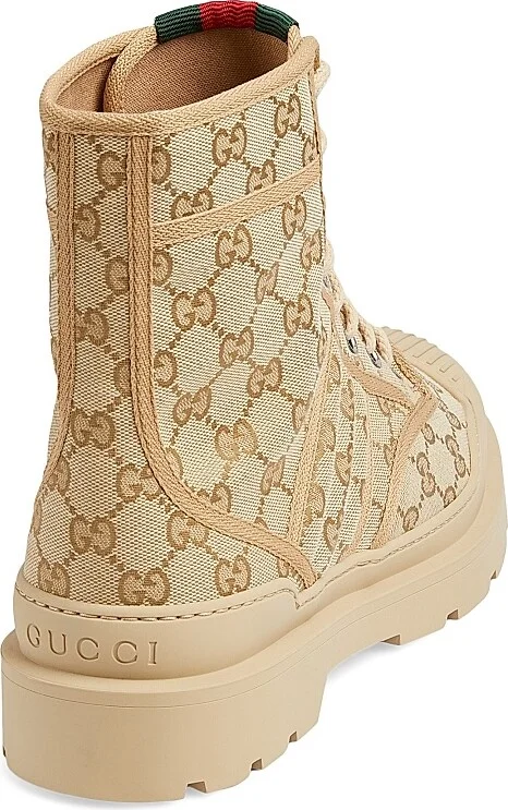 Men's New Sherlin GG Canvas Boots - Beige - Size 10 - Image 3