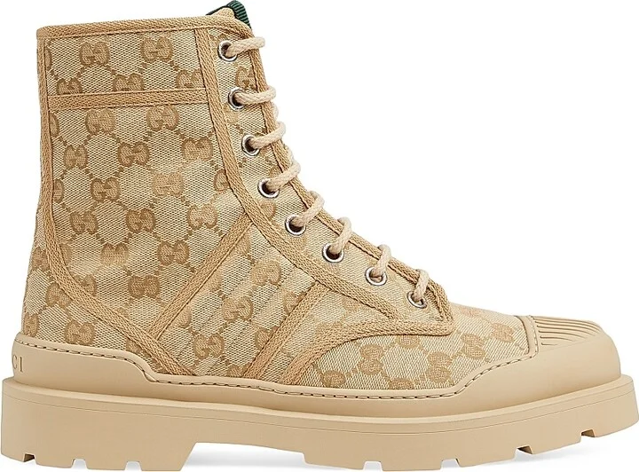 Men's New Sherlin GG Canvas Boots - Beige - Size 10