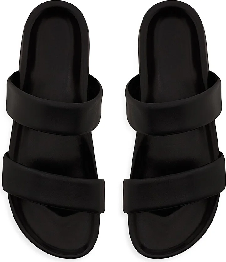 Men's Nichols Slides in Smooth Leather - Black - Size 8 - Image 3