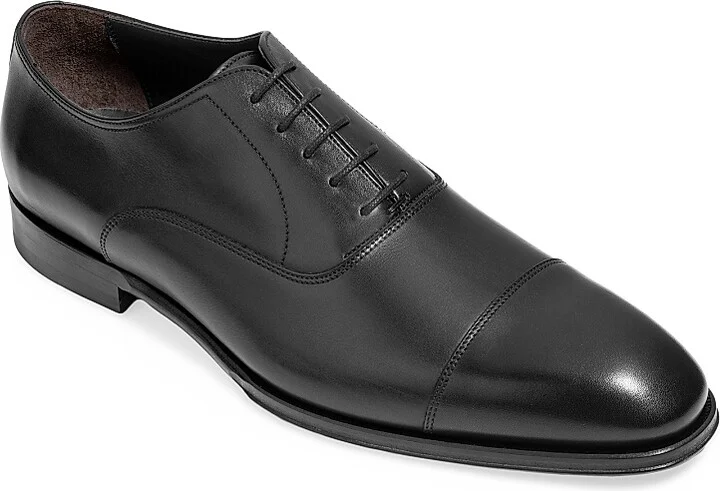 Men's Nico Leather Oxfords - Nero - Size 7 - Image 2
