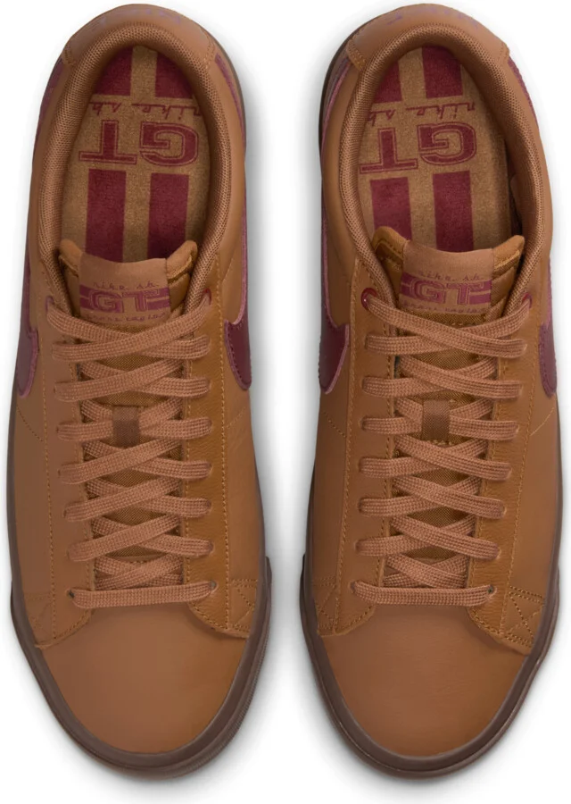 Men's Nike SB Blazer Low Pro GT Shoes in Brown | DV1226-200 - Image 4