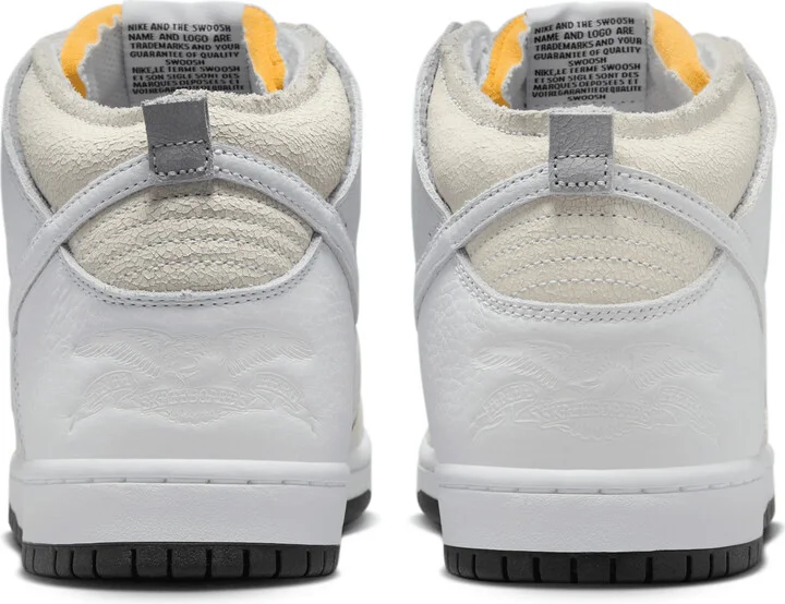 Men's Nike SB Dunk High x Antihero Shoes in White | HM5837-100 - Image 6