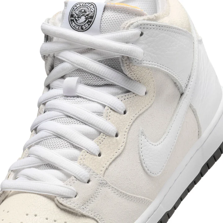 Men's Nike SB Dunk High x Antihero Shoes in White | HM5837-100 - Image 7