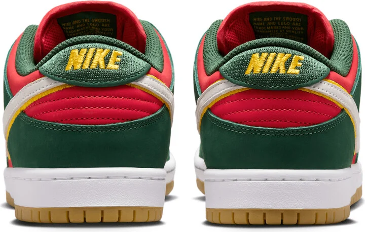 Men's Nike SB Dunk Low Pro Premium Skate Shoes in Green | FZ1287-300 - Image 6