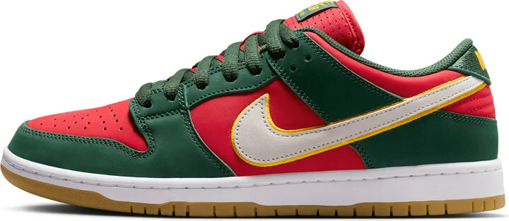 Men's Nike SB Dunk Low Pro Premium Skate Shoes in Green | FZ1287-300