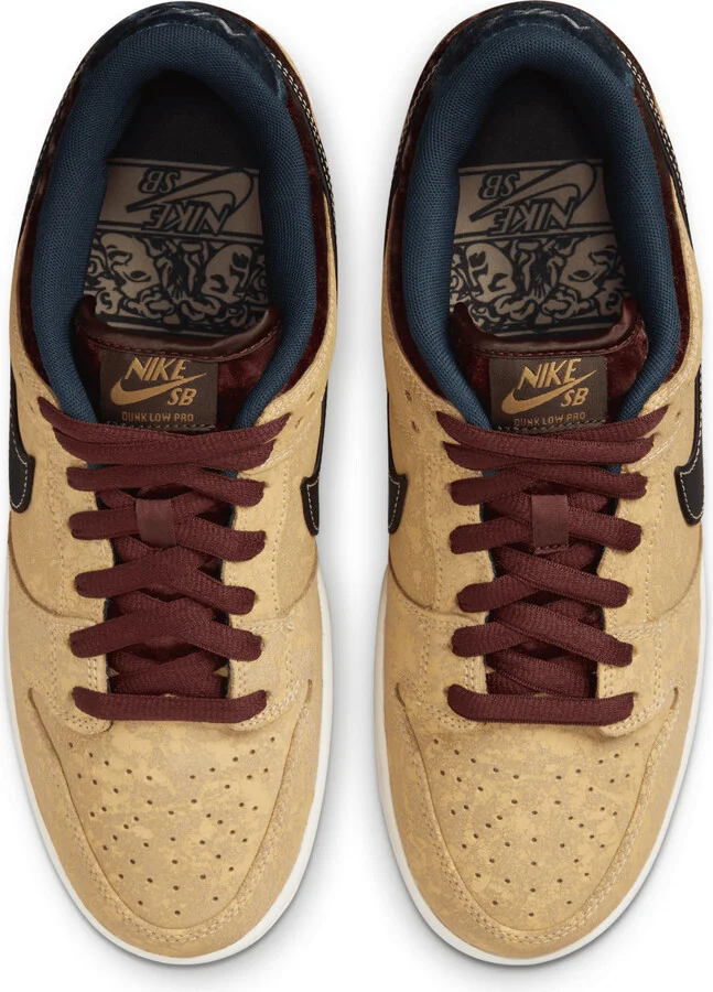 Men's Nike SB Dunk Low Pro Skate Shoes in Brown | FZ1278-200 - Image 4
