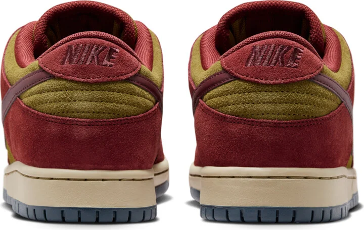 Men's Nike SB Dunk Low Pro Skate Shoes in Red | HQ1625-600 - Image 6