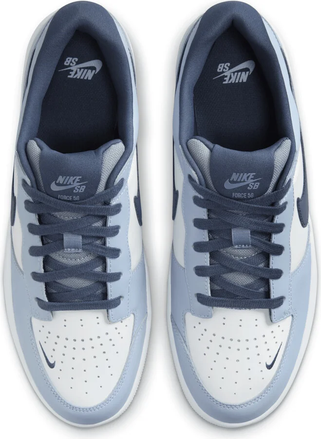Men's Nike SB Force 58 Premium Skate Shoes in White | HJ3489-141 - Image 4