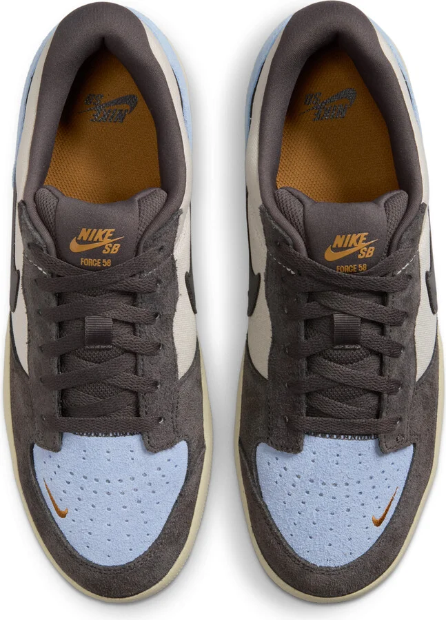 Men's Nike SB Force 58 Skate Shoes in Brown | DV5477-102 - Image 4