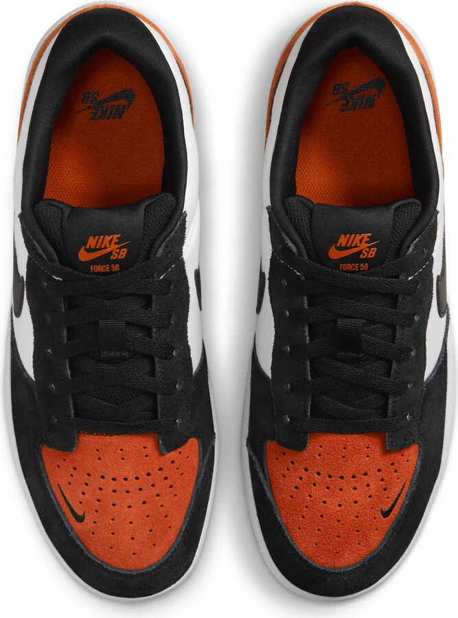 Men's Nike SB Force 58 Skate Shoes in White | DV5477-100 - Image 4