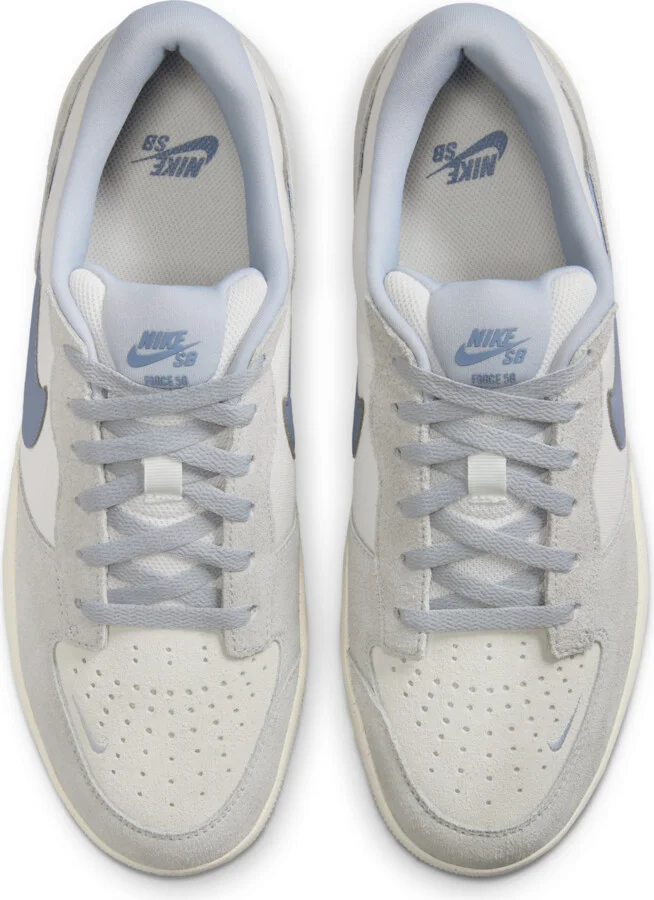 Men's Nike SB Force 58 Skate Shoes in White | IH0636-141 - Image 4