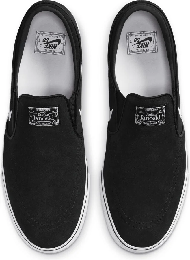 Men's Nike SB Janoski+ Slip Skate Shoes in Black | FN5893-001 - Image 4