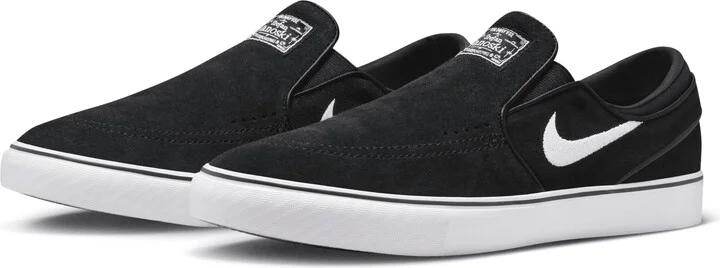 Men's Nike SB Janoski+ Slip Skate Shoes in Black | FN5893-001 - Image 5