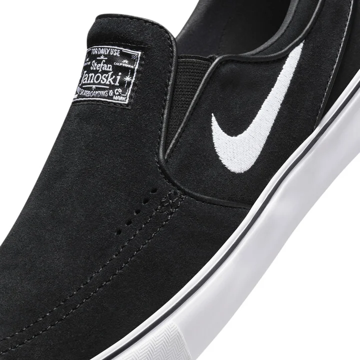Men's Nike SB Janoski+ Slip Skate Shoes in Black | FN5893-001 - Image 7
