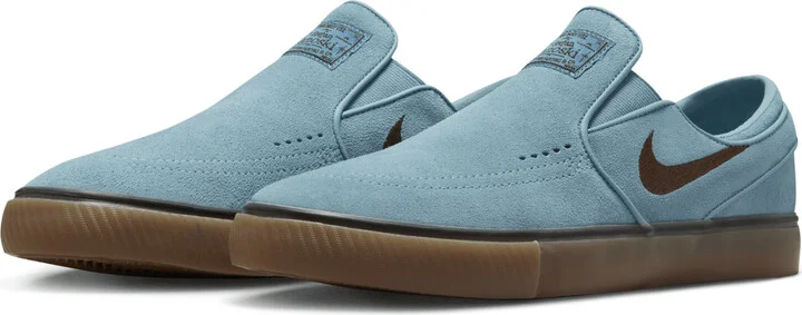 Men's Nike SB Janoski+ Slip Skate Shoes in Blue | FN5893-400 - Image 5