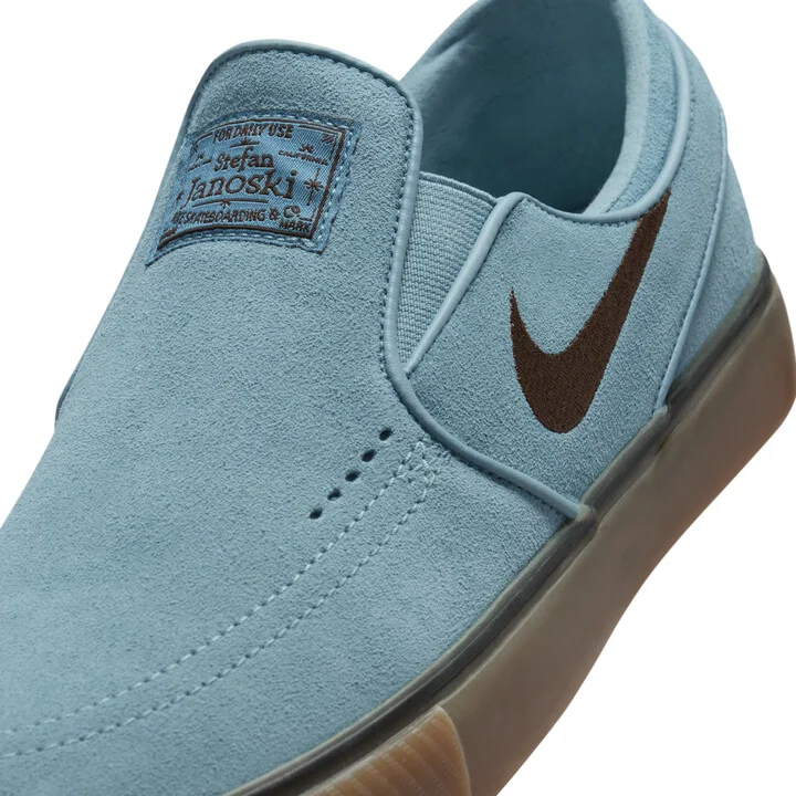 Men's Nike SB Janoski+ Slip Skate Shoes in Blue | FN5893-400 - Image 7
