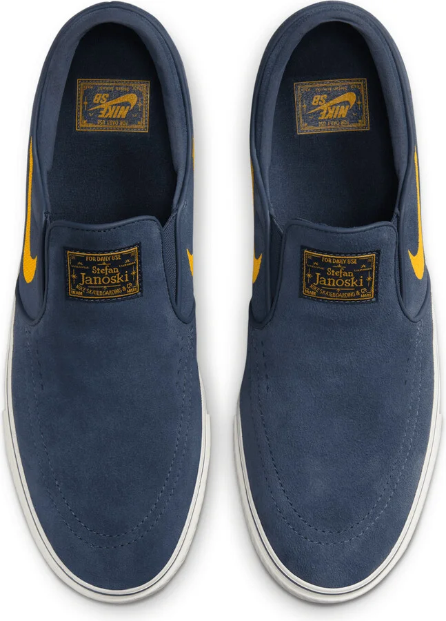 Men's Nike SB Janoski+ Slip Skate Shoes in Blue | FN5893-401 - Image 4