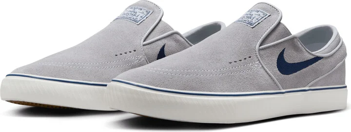 Men's Nike SB Janoski+ Slip Skate Shoes in Grey | FN5893-002 - Image 5