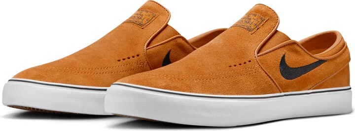 Men's Nike SB Janoski+ Slip Skate Shoes in Orange | FN5893-800 - Image 5