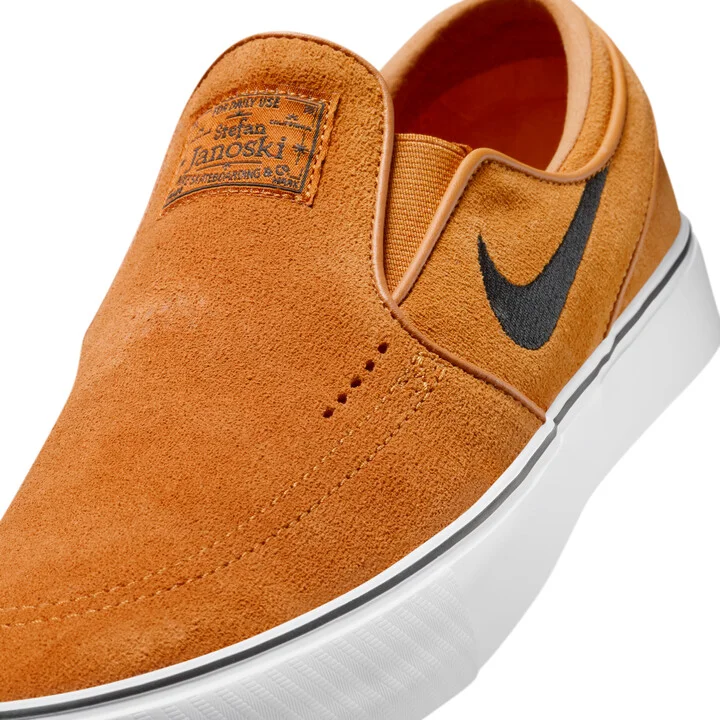 Men's Nike SB Janoski+ Slip Skate Shoes in Orange | FN5893-800 - Image 7