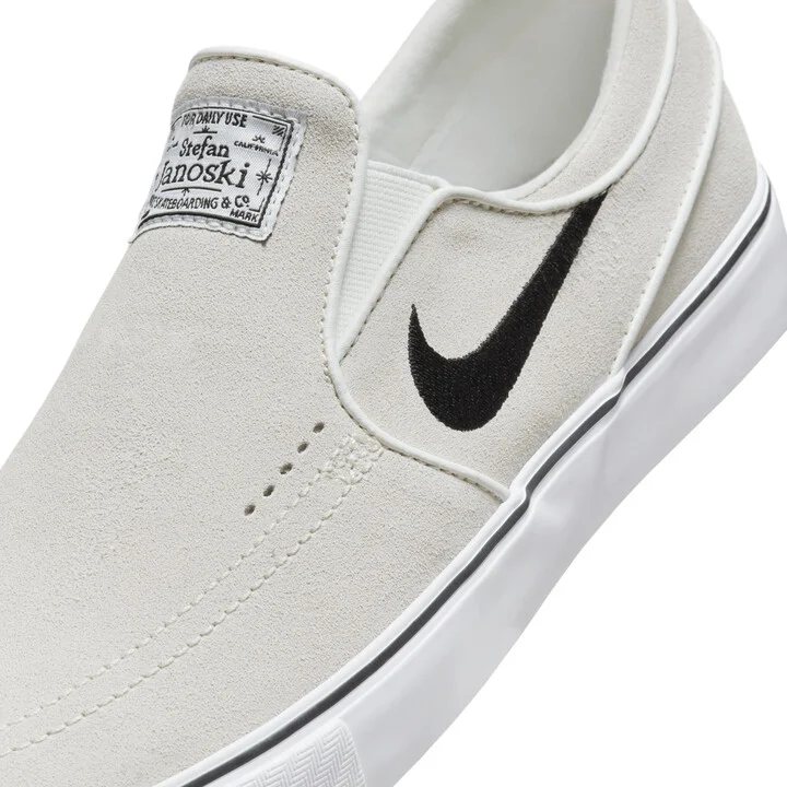 Men's Nike SB Janoski+ Slip Skate Shoes in White | FN5893-100 - Image 7