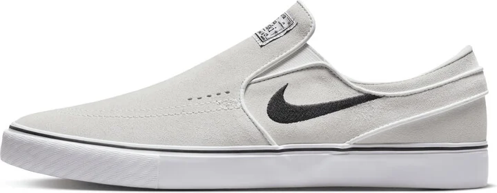 Men's Nike SB Janoski+ Slip Skate Shoes in White | FN5893-100