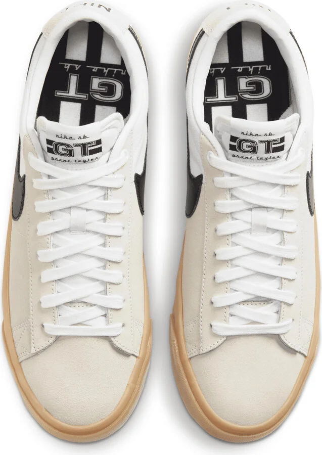 Men's Nike SB Zoom Blazer Low Pro GT Skate Shoes in White | DC7695-100 - Image 4