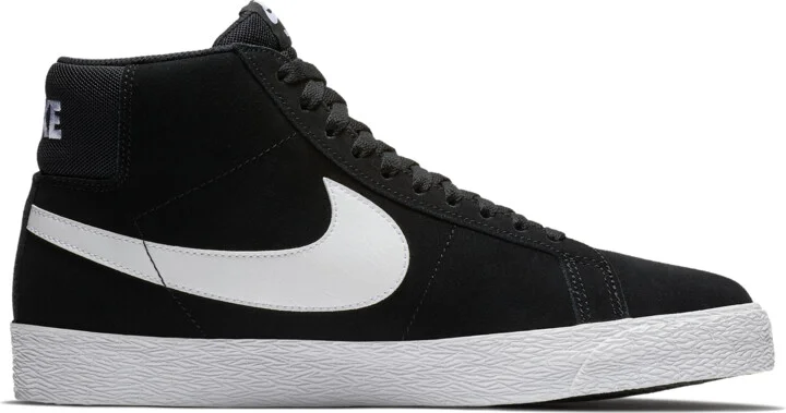Men's Nike SB Zoom Blazer Mid Skate Shoes in Black | 864349-002 - Image 3