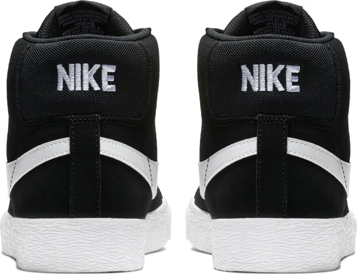 Men's Nike SB Zoom Blazer Mid Skate Shoes in Black | 864349-002 - Image 6