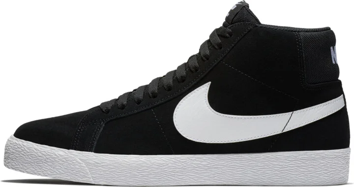 Men's Nike SB Zoom Blazer Mid Skate Shoes in Black | 864349-002