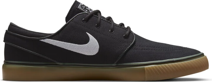 Men's Nike SB Zoom Janoski OG+ Canvas Skate Shoes in Black | HQ1655-001 - Image 3