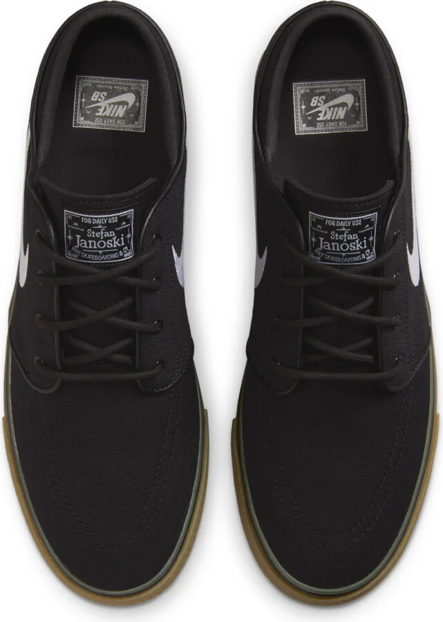 Men's Nike SB Zoom Janoski OG+ Canvas Skate Shoes in Black | HQ1655-001 - Image 4