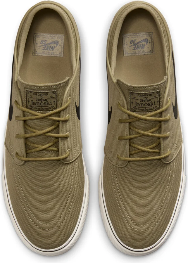 Men's Nike SB Zoom Janoski OG+ Canvas Skate Shoes in Brown | HQ1655-201 - Image 4