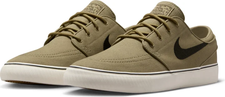 Men's Nike SB Zoom Janoski OG+ Canvas Skate Shoes in Brown | HQ1655-201 - Image 5