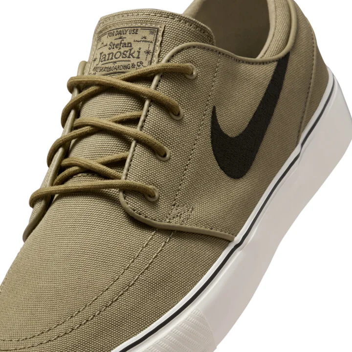 Men's Nike SB Zoom Janoski OG+ Canvas Skate Shoes in Brown | HQ1655-201 - Image 7
