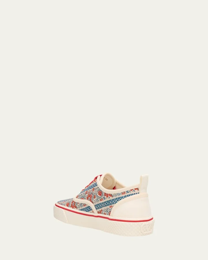 Men's Nojoke Printed Canvas Low-Top Sneakers - Image 8